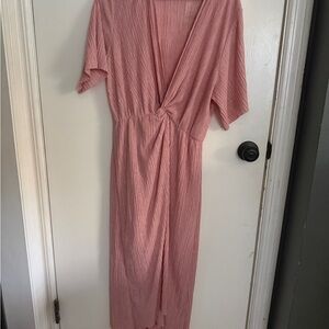 All in Favor Blush Long Sleeve Dress